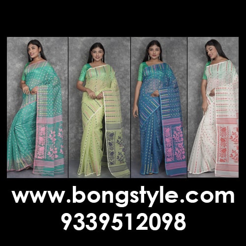 Exclusive Small Buti Work Jamdani saree